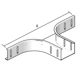 E9157 Vergokan INOXAS 60*400 Hor. Abzweigstück H=60 B=400 Edelst. Produktbild front M