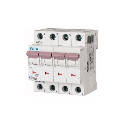 242615 EATON PLSM-C32/4-MW Leitungs- schutzschalter 32A 4-pol. 10kA 4TE Produktbild Front View L