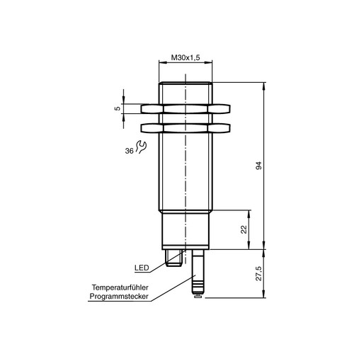 102159 Pepperl & Fuchs Ultraschallsensor UC2000-30GM-E6R2-V15 Produktbild Front View L