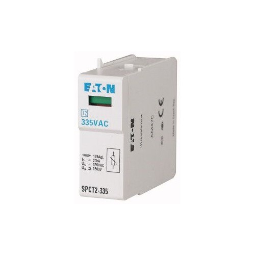 167597 EATON SPCT2-335 Überspannungsabl. Einsatz 335VAC 1POL. 20kA steckbar Produktbild Front View L