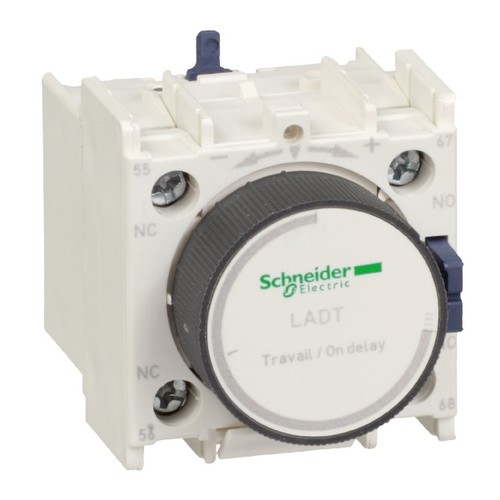 LAD T0 Schneider E. 0,1-3sec Hilfsschalterblock 1S+1ö Ansprechverzöge Produktbild Front View L