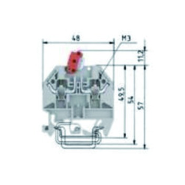 2022836 WIELAND WK4TKM/U/V0 57.504.2055. 0 Messertrennklemme Produktbild front M
