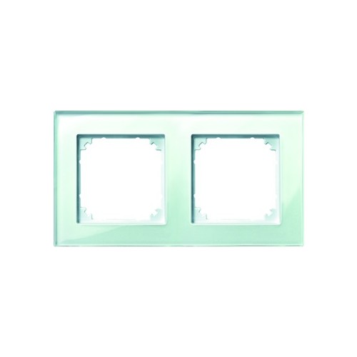 489219 Merten M-PLAN-Echtglasrahmen 2fa. Brillantweiß Produktbild Front View L