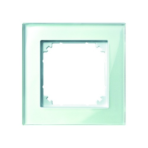 489119 Merten M-PLAN-Echtglasrahmen 1fa. Brillantweiß Produktbild Front View L