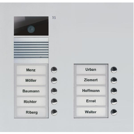 AVU15100-0010 Tcs Video Außenstation 10-Tasten 2Spaltig UP Alu Eloxiert natur Produktbild front M