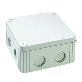 10060519 WISKA FR Dose m. Klemmblock 110x110x57 IPP66/67 Ral7035 Industrie Produktbild front M