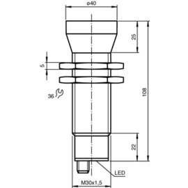 97972 Pepperl&Fuchs UB4000-30GM-E5-V15 Ultraschall Näherungsschalter Produktbild