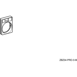 ZBZ34 Schneider E. Schildträger vorsteh. 30x40mm f. Schild 8x27mm (ohne Schild) Produktbild front M