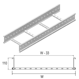 E80014 VERGOKAN KLL 110x400 Kabelleiter sendzimirverzinkt Produktbild front M