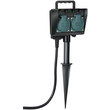 1154430 Brennenstuhl Gartensteckdose mit Erdspiess IP44 2-fach 1,4m Kabel Produktbild front S