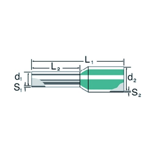 9028280000 WEIDMÜLLER Aderendhülsen 0,75/12 weiß Typ: H0,75/12 W SV Produktbild Front View L