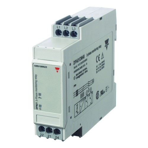 DPA01CM44 Carlo Gavazzi Phasenfolgerelais 208-480VAC Produktbild Front View L