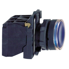 XB5-AW36B5 Schneider E. Leuchtdrucktaste flach blau LED 24V Komplettgerät Produktbild
