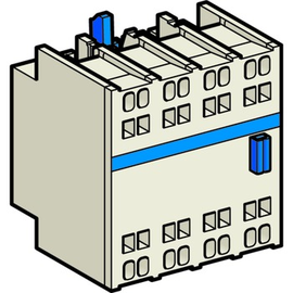 LADN043 Schneider E. HILFSSCHALTERBLOCK FRONTSEITIG 4 OEFFNER Produktbild