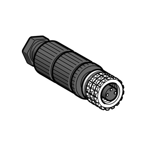 XZCC8FDM30V Telemecanique Steckverbinder M8 BUCHSE 3pol. gerade Produktbild Front View L