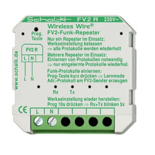 fv2r09 Schalk Funk-Verbinder-Repeater Doseneinbau Produktbild Front View L