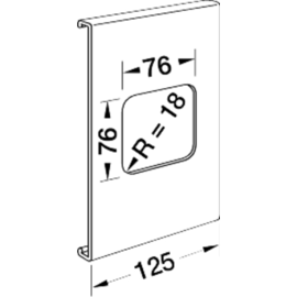 R82817035 HAGER Blende 1fach, FB 60130, lichtgrau Produktbild