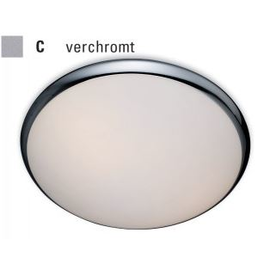 15723/30-C LEUCHTWURM DL STILE IP44 2fl. rund Bajonettglas weiß m. Chromring Produktbild