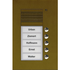 PUK05/1-EB TCS Torstelle 5 Tasten eloxiert bronze Produktbild front M