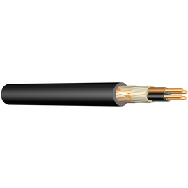 NYCY 2X2,5 RE/2,5 schwarz Messlänge Erdkabel CU-geschirmt Produktbild front M