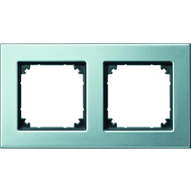 475260 MERTEN Rahmen 2-fach Metall M-Plan platinsilber Produktbild front M