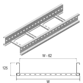 E80203 VERGOKAN KLM 300 Kabelleiter H125 B300 sendzimirverzinkt L=6000mm Produktbild