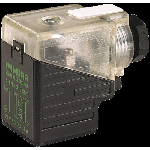 7000-29001-0000000 MURRELEKTRONIK SVS- Ventilstecker 24V LED + Z-Diode M16x15 Produktbild Front View L