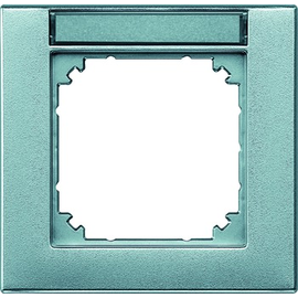 476160 MERTEN Rah 1f beschr.TPm alu M-Pl Produktbild front M