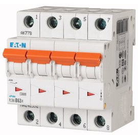 242592 EATON PLSM-B63/4-MW Leitungsschutzschalter 63A 10kA 4-polig Produktbild front M