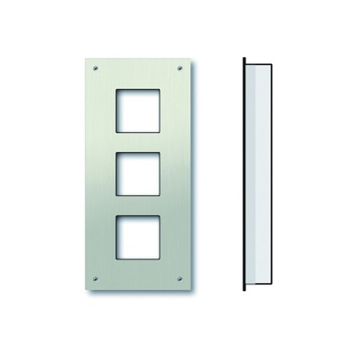 ZAU2003-0030 Tcs Unterputzmontageset m. 3 Ausschnitten 1-spaltig Edelstahl Produktbild Front View L
