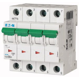 242580 EATON PLSM-B6/4-MW Leitungsschutzschalter 6A 10kA  4-polig Produktbild