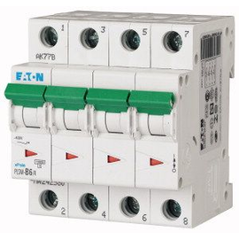242629 EATON PLSM-D6/4-MW Leitungsschutzschalter 6A 10kA 4-polig Produktbild front M