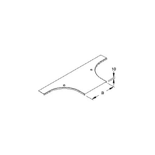 RTADV 100 Niedax Deckel f.Anbau-T-Stück 60x100mm Produktbild Front View L