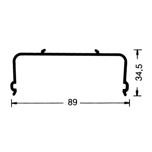 0485400000 WEIDMÜLLER ADP 3/HP3 1M Abschluss- und Zwischenplat Produktbild Front View L