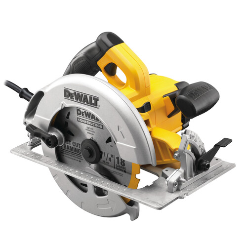 DWE575K-QS DEWALT Handkreissäge 67mm im Koffer 1600Watt XR Produktbild Front View L