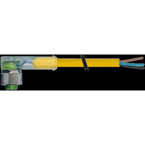 7000-12441-0550500 Murrelektronik Buchse M12 gew. Pur 5m 5pol 3xLED freiem Ende Produktbild Front View L