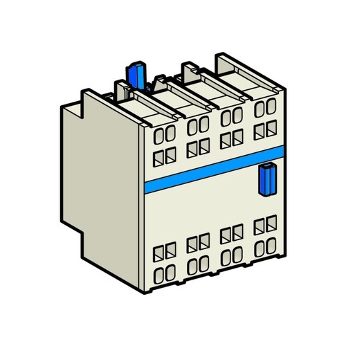 LADN403 Schneider E. HILFSSCHALTERBLOCK FRONTS.4 SCHLIESSER Produktbild Front View L