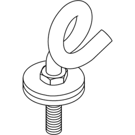 230.03.01 Pollmann Ringschraube für Knotenketten 2 Muttern/2 Unterlegscheib. Produktbild