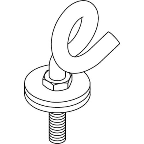 230.03.01 Pollmann Ringschraube für Knotenketten 2 Muttern/2 Unterlegscheib. Produktbild Front View L