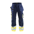 152913708833C148 Blakläder HIGH VIS BUNDHOSE KL.1 MARINEBLAU/GELB C148 Produktbild front S