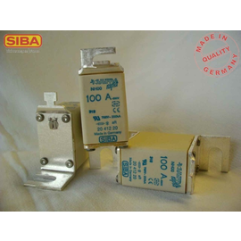 2041220.100 SIBA NH-Sicherung 100A ultra rapid 00 690V 100A  DIN43653 Stichm.80mm Produktbild