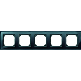 489503 MERTEN Echtglasrahmen 5f osw M-Pl Produktbild front M