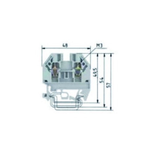 57.504.4455.0 WIELAND WK4TKSD/U V0 Durchgangsklemme Produktbild Front View L