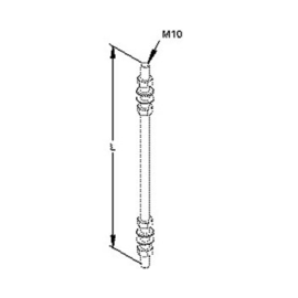 M10/90 Niedax Gewindestäbe M10 länge=90mm incl.4Muttern und 4Unterlegs. Produktbild