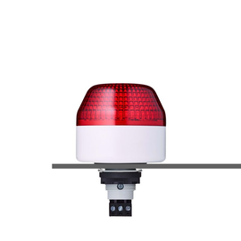802 102 313 AUER LED-Einbauleuchte 65mm Dauer-/Blinklicht rot 230/240V Geh. grau Produktbild front M