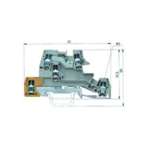 5640494550 WIELAND Installationsklemme WKI4N-D-SL/V0 Produktbild Front View L