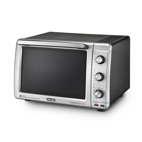 EO32852 Delonghi Backofen silber/sw 32L 6 Garkombinationen mit Drehspieß Produktbild Front View L