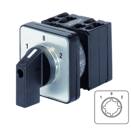 M10H E U2+G2 BENEDIKT & JÄGER 1-0-2 Umschalter 20A Fronteinbau 48x48mm 2P. Produktbild