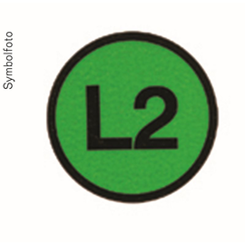 BSAL2 ERA Beschriftungs-Aufkleber L2 rund Dm=20mm, grün Produktbild