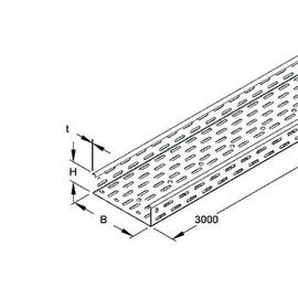 219407 NIEDAX Kabelrinne 60x100 RL60.100 t=0,9mm gelocht inkl. Verbinder und Schr Produktbild